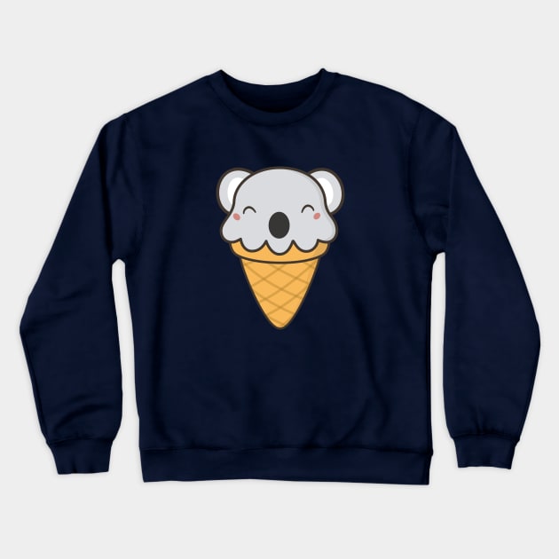 Scrumptious Kawaii Cute Koala Ice Cream Crewneck Sweatshirt by happinessinatee